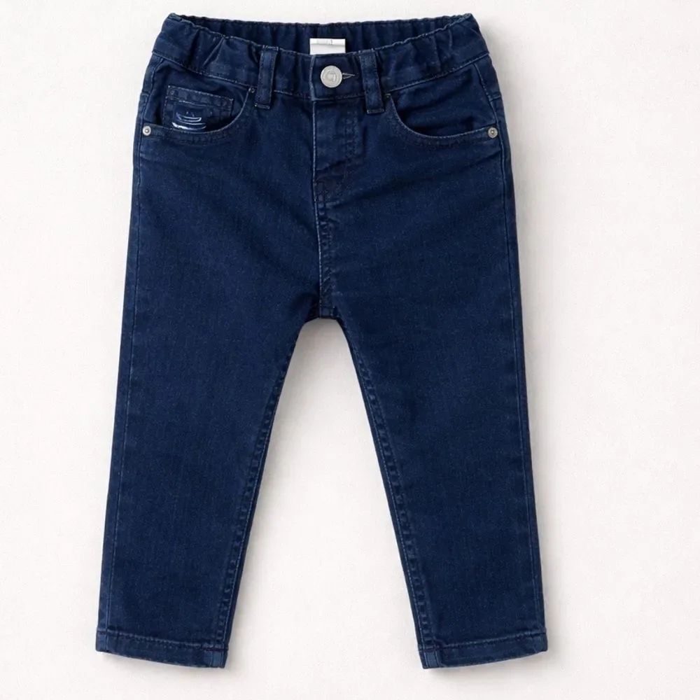 H & M blue denim pants size 12-18 months E UC